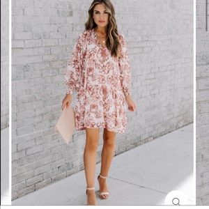 Vici Cape May Pocketed Floral Smocked Dress - Size Medium